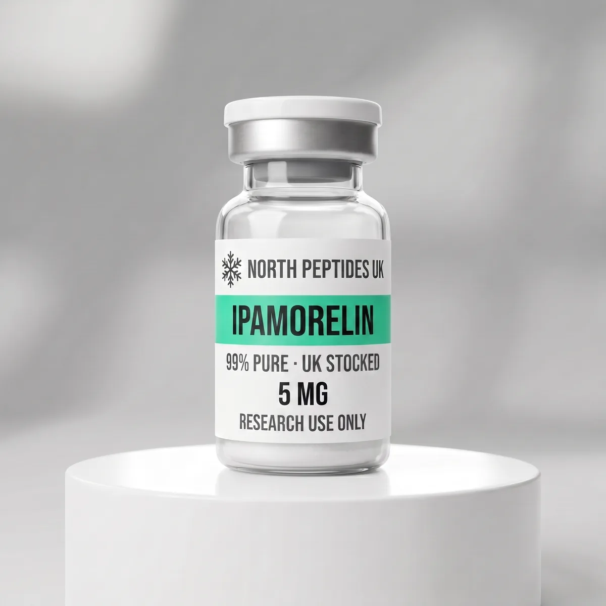 Ipamorelin 5mg research peptide vial, UK stocked