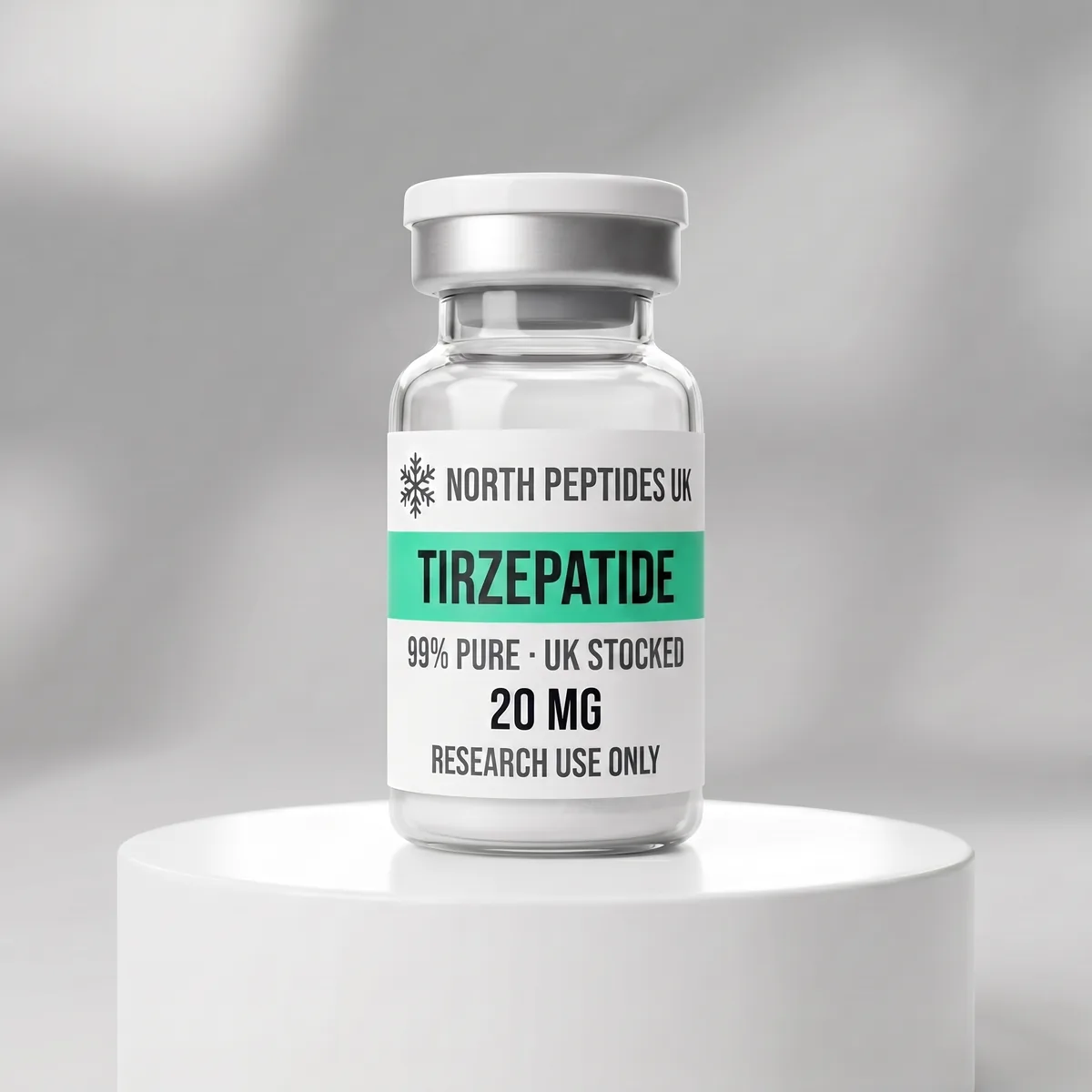 Tirzepatide 15mg research peptide vial, UK stocked